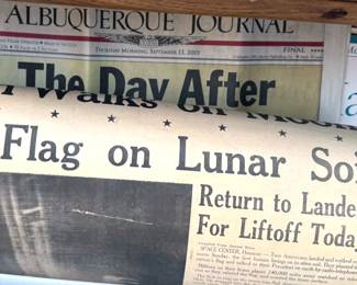 Ladies Home Journal 1967-68
Albuquerque Journal: July 21, 1969 (Man on the moon) + September 13, 2001 (9/11 aftermath)