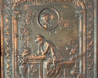 Antique fireplace cover