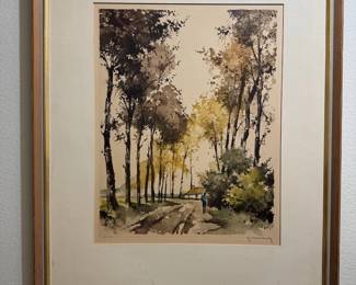 Roger Hebbelinck signed + numbered landscape print