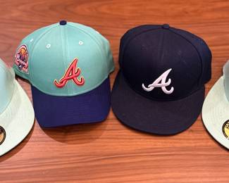 Fitted Caps. Braves and Padres.