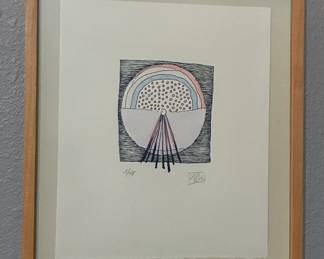 N. Scott Momaday ‘A Gathering of Shields, In the Presence of the Sun’ painting L.E. 5/48