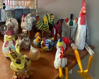 Folk art roosters
