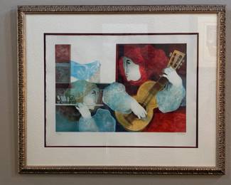 Alvar Suñol 'La musica de las flores' 1999 L.E. lithograph 192/250, hand signed and numbered