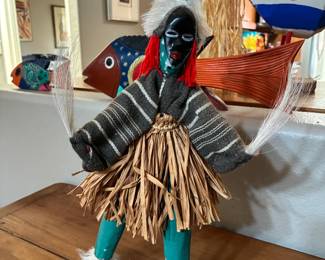 African wood ceremonial dancer