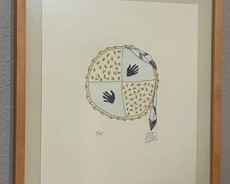 N. Scott Momaday from ‘A Gathering of Shields, In the Presence of the Sun’ painting L.E. 5/48