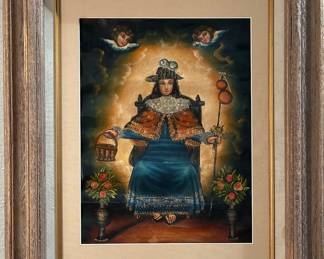 Old Cuzco, Peru Spanish colonial period oil on canvas painting, Santo Niño de Atocha
