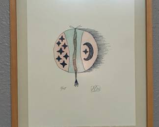 N. Scott Momaday ‘A Gathering of Shields, In the Presence of the Sun’ painting L.E. 5/48