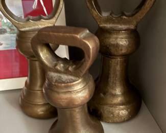 Victorian grocer's weights - set of 3