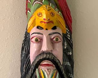 Mexican mask bearded king and lamb
