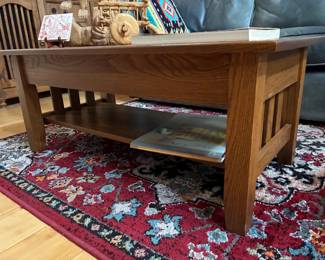 Mission style coffee table