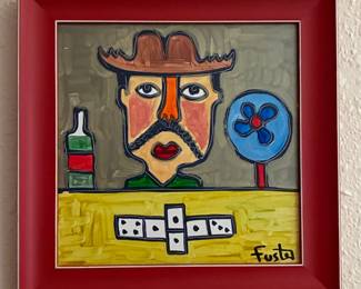 Jose Fuster, Dominoes, Cuban tile painting