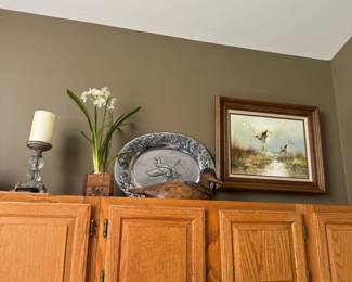 Picture, plate, duck, flower, candle