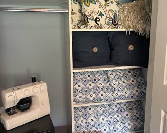 Kenmore sewing machine and Decor Pillows
