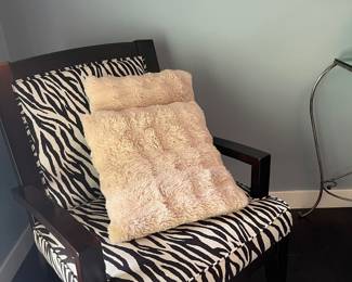 Zebra pattern chair