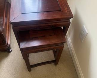 Rosewood nesting tables.