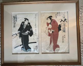 $320. Japanese wood block print. 26.7 inches wide by 21.75 inches high..