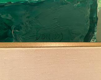 Close up of the signature.