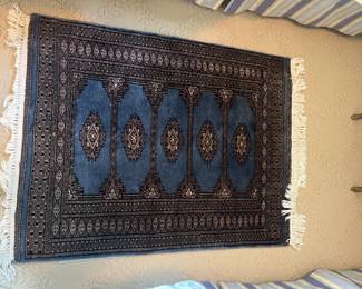 $390. Vintage Bokhara rug. 3'4" x 2'8"