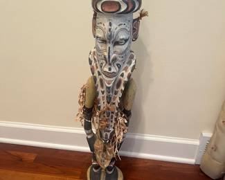African carved wooden statue for sale, bring in person shopping.