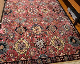 $680. Handknotted wool oriental rug. 5'8" x 9'2".