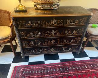 A closer view of the chest.