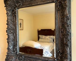 $230. Beautiful carved frame mirror. 35” x 38” x 5” deep.