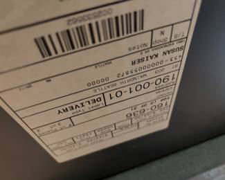 tag underneath the table