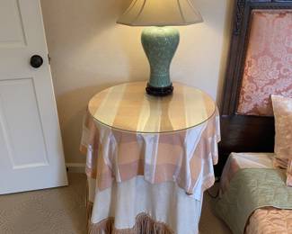 The other celadon lamp. 29 inches high each.