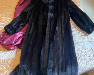 $580. Forester full length mink coat.