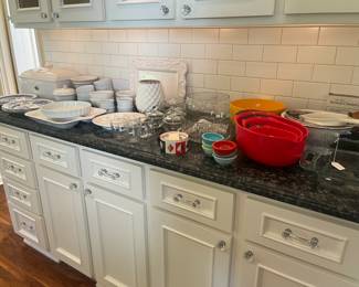 Kitchen items for sale during in person shopping days.