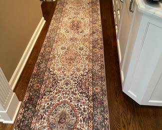 $490. Wool oriental runner. 2'6" x 12' 3"