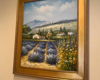 An original oil on canvas. 25 inches wide by 29 inches high.