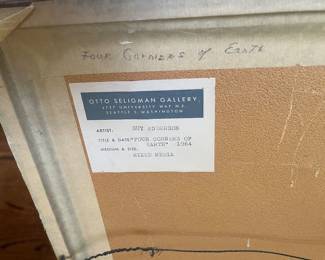 Original tag from the Otto Seligman Gallery and hand title by the artist.