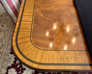 A closer view of the table detail.