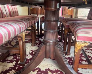 View of the table pedestals.