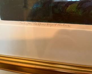 A close-up of the name of the piece.