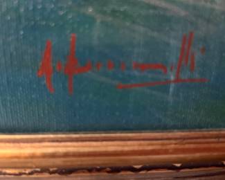 A close-up of the artist signature.