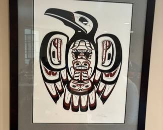 "Raven & 3 Watchman" 28/331 by Clarence Mills '93. 25.5" x 30.5"