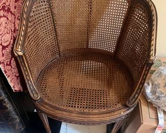 A view of the chair without the cushion.