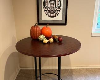 $80. Round table - bar height. 42"diameter x 36"h.