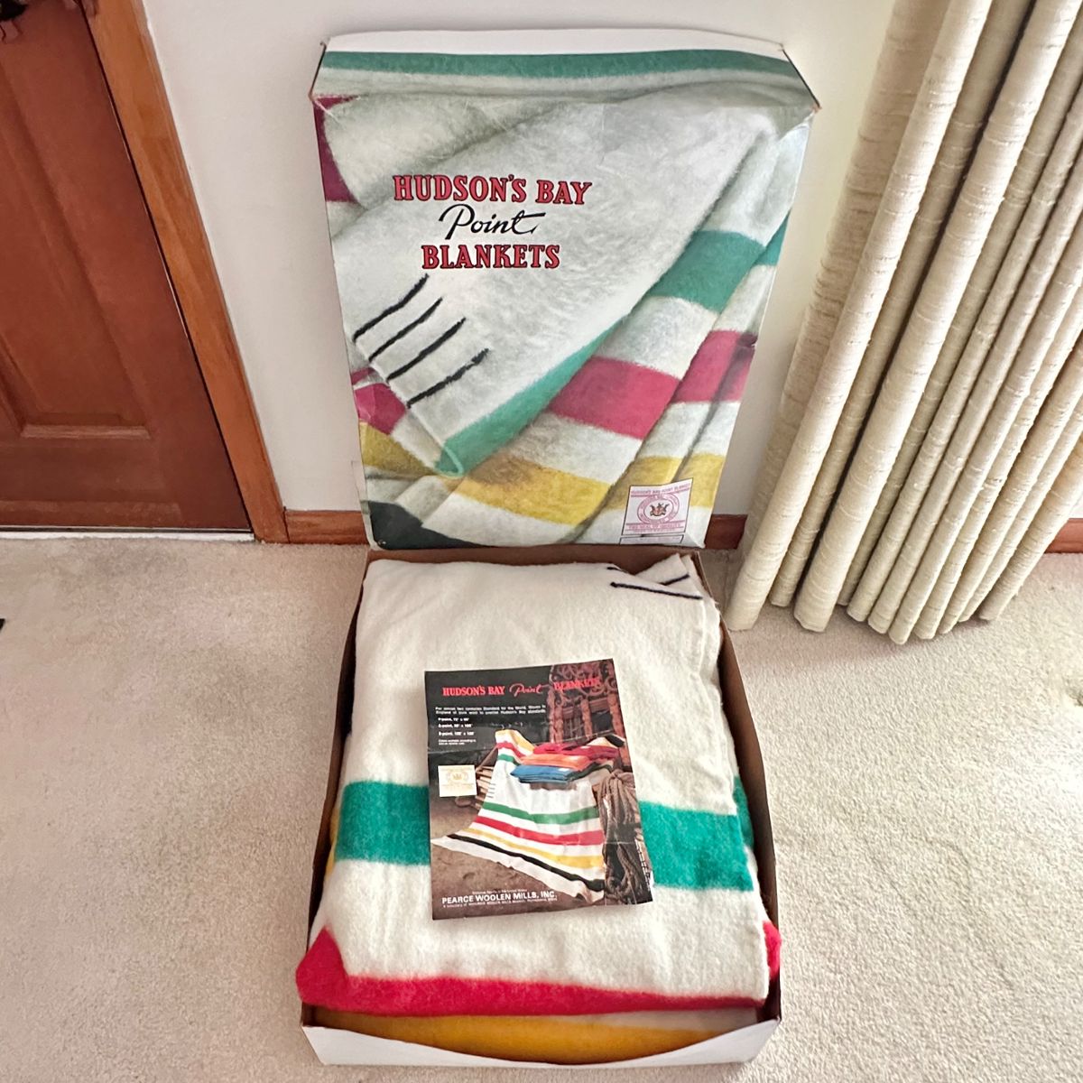 Vintage Hudson Bay 8 point blanket in original box with original paperwork available for presale. $900. Mint condition, appears to be never used. No blemishes. 100”x108” (king size). AMAZING ESTATE SALE FIND! To purchase, call or text 615-854-8535. Cross posted. 