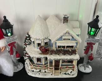 Holiday village houses and accessories-By Thomas Kinkade, Dept 56 and more. 