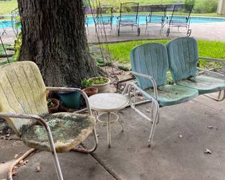 Vintage glider and chair