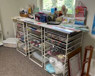 Loads of Fat quarters, yarn, quilting frames, zippers, all types of accessories