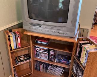 TV with VHS and DVD player