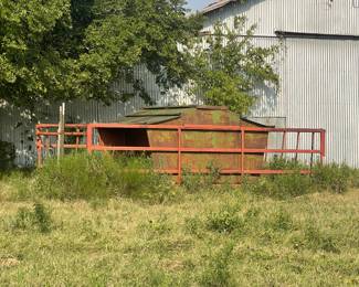 Multiple pieces of farm equipment