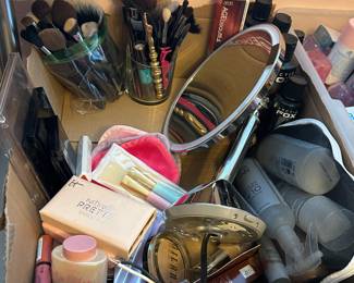 Makeup, brushes, cases