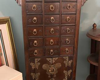 Asian 18 drawer apothecary cabinet 