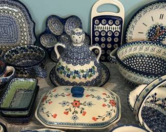 Polish pottery, various patterns