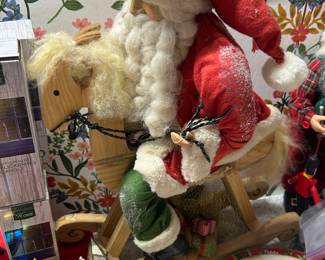 Santa on a rocking horse